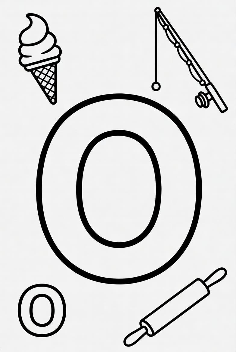 Şekilli Küçük o Boyama Boyama