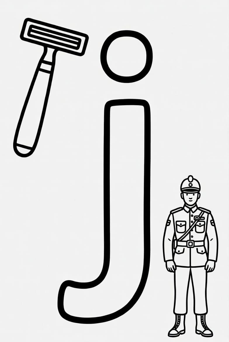 Küçük J Harfi Boyama