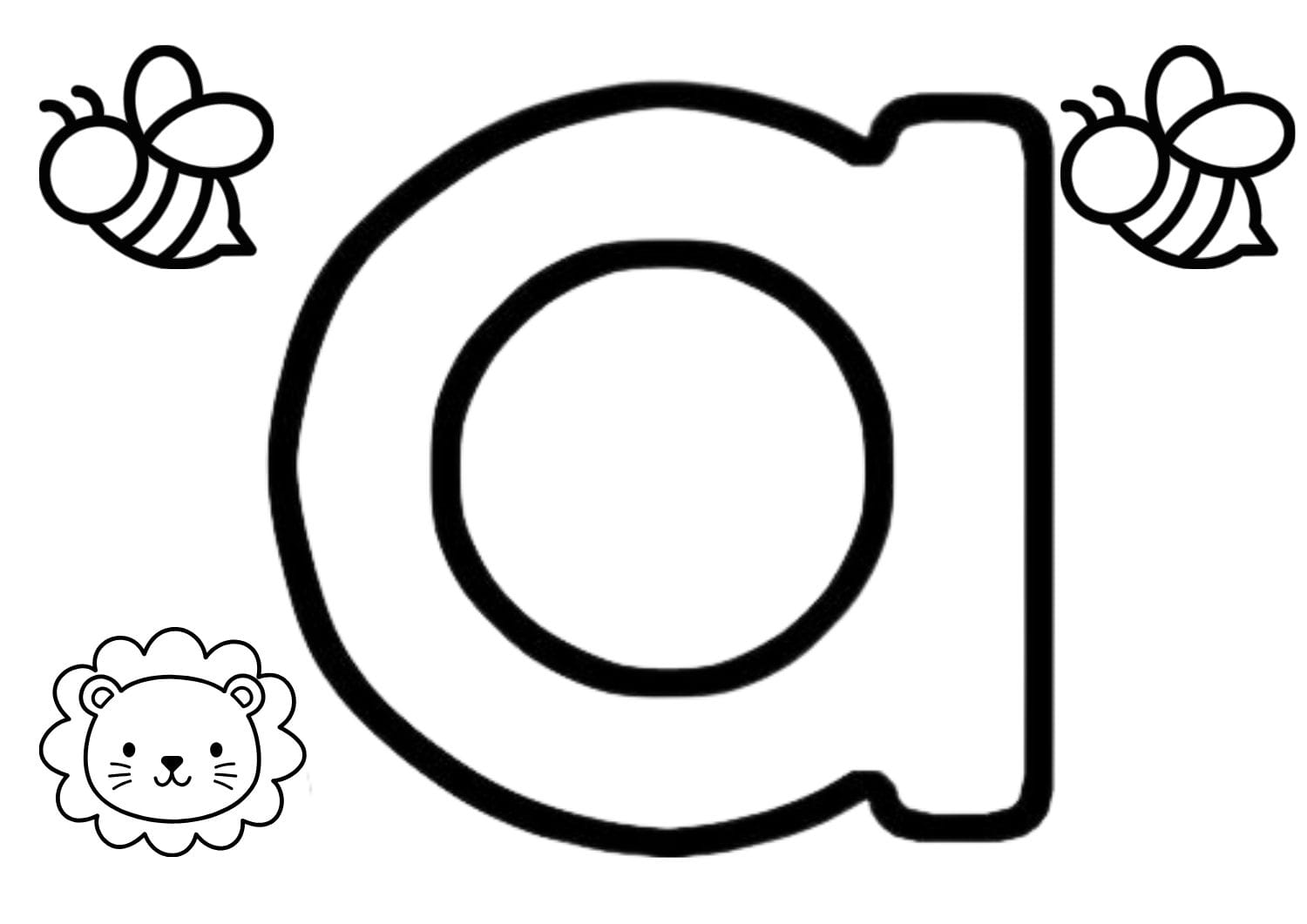 Küçük a Harfi Boyama Boyama