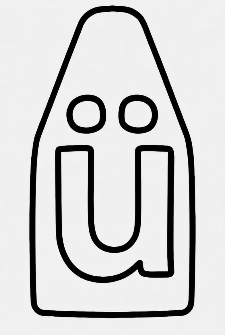 Küçük ü Harfi Boyama Boyama