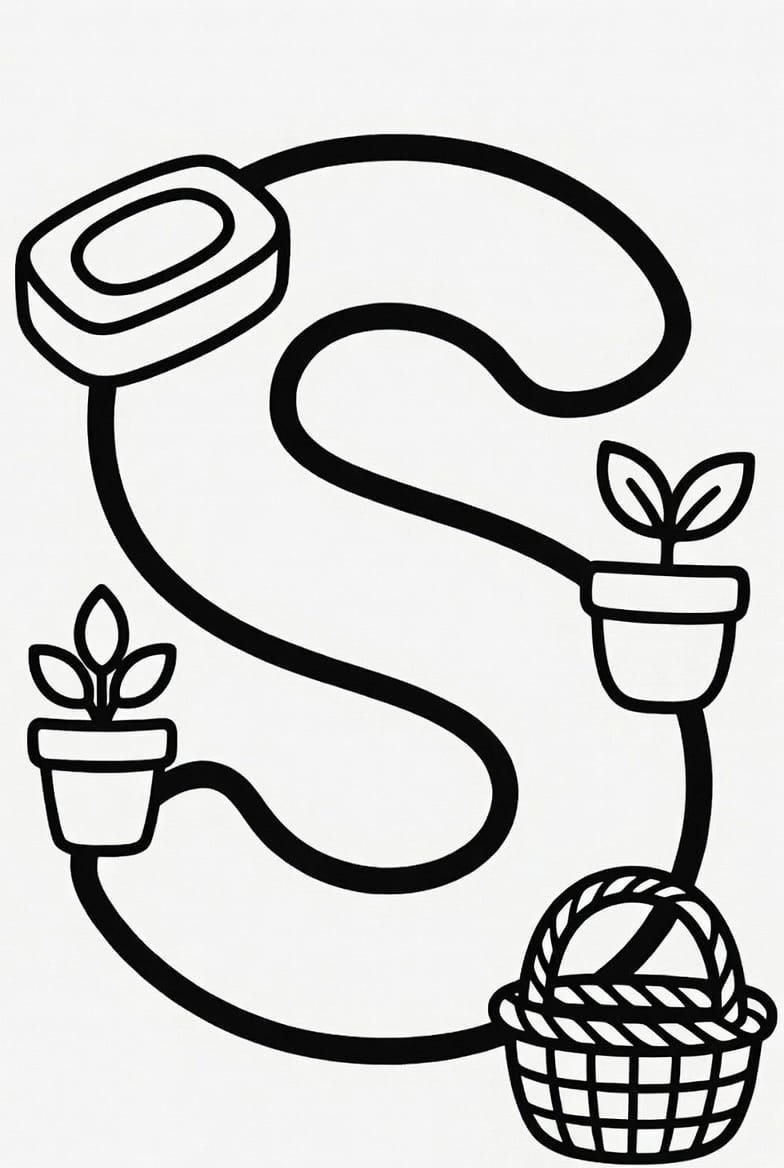 Büyük S Boyama Boyama