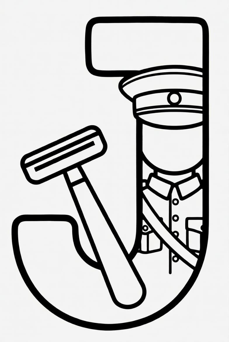 Büyük J Harfi Boyama