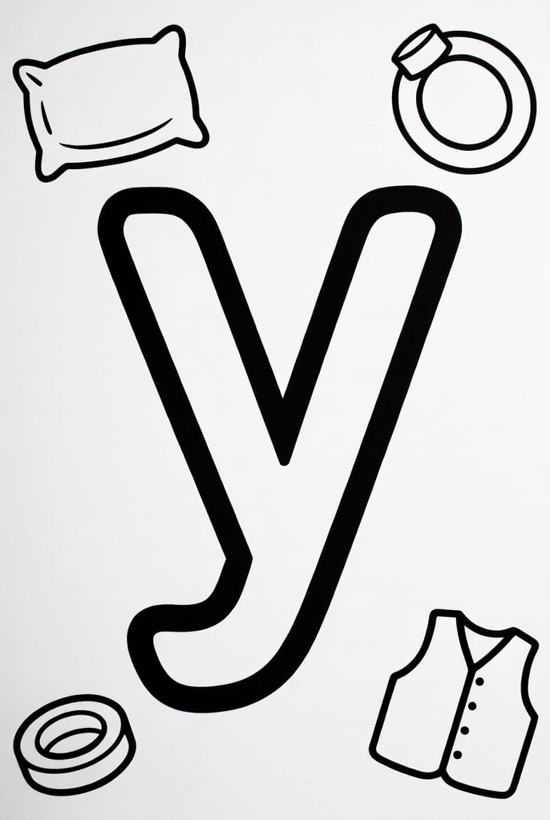 Küçük y Harfi Boyama Boyama