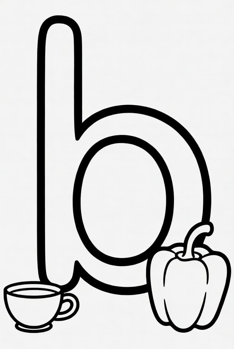 Küçük b Harfi Boyama