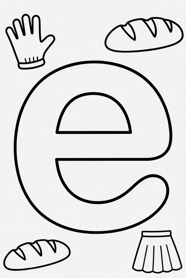 Küçük e Boyama Boyama