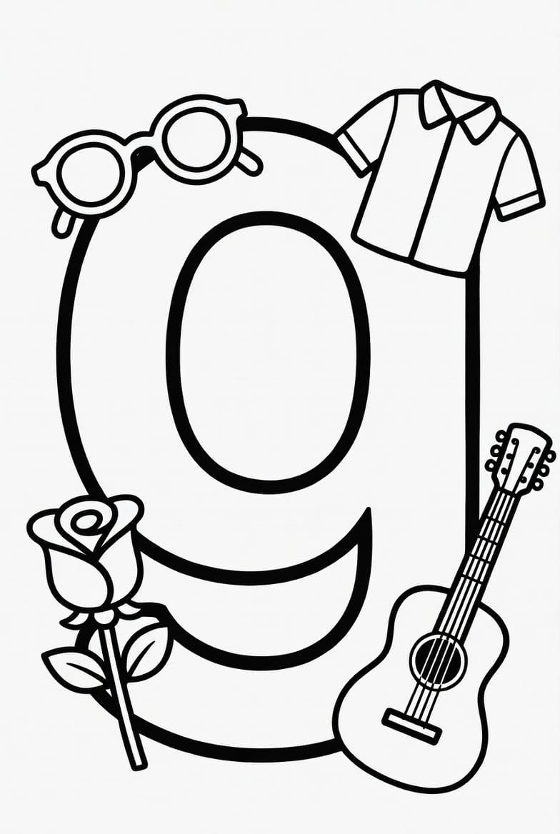 Küçük g Harfi Boyama Boyama