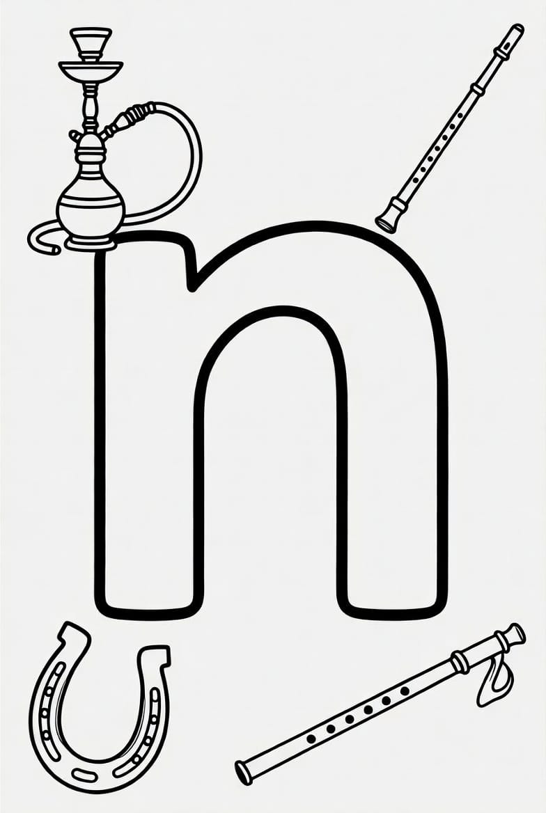 Küçük n Harfi Boyama