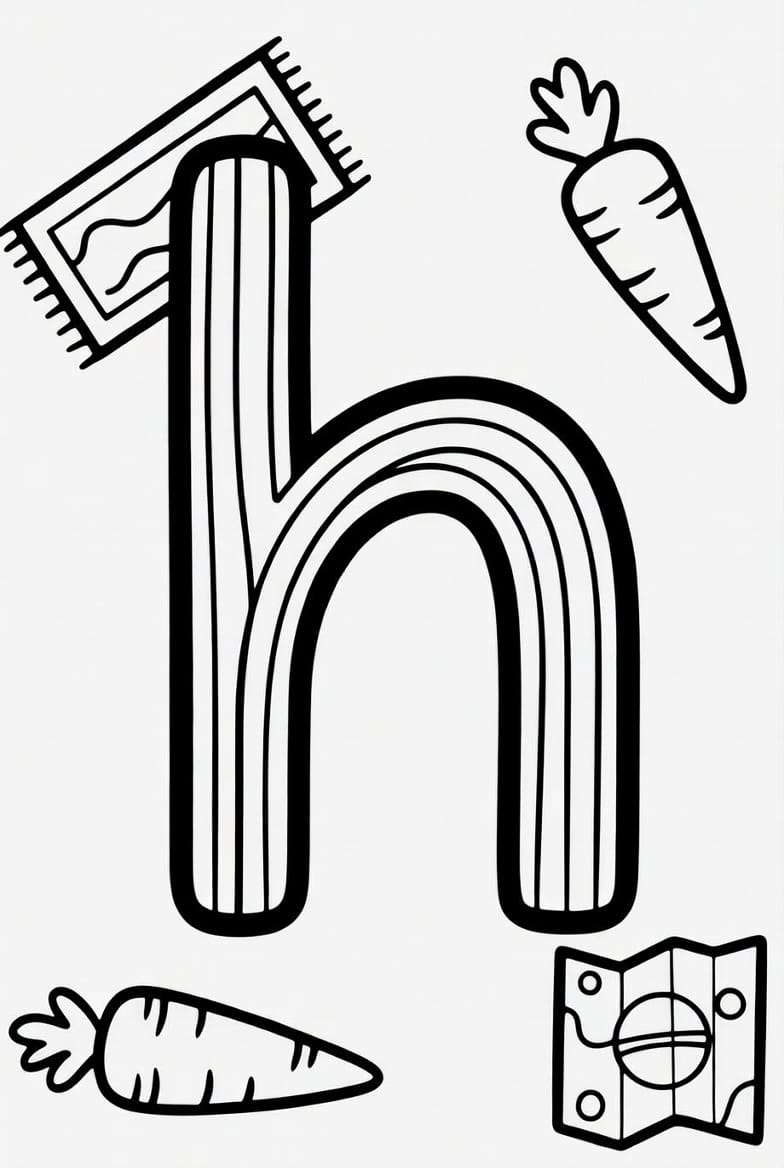 Küçük h Harfi Boyama