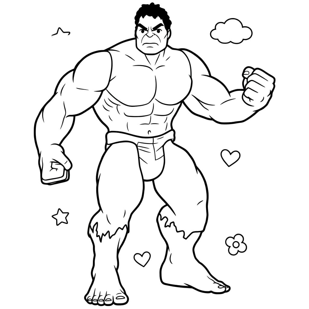 Okul Öncesi Hulk Boyama Boyama