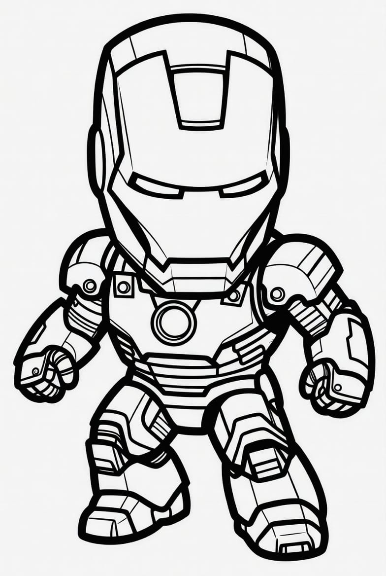 Güçlü Iron Man Boyama Boyama