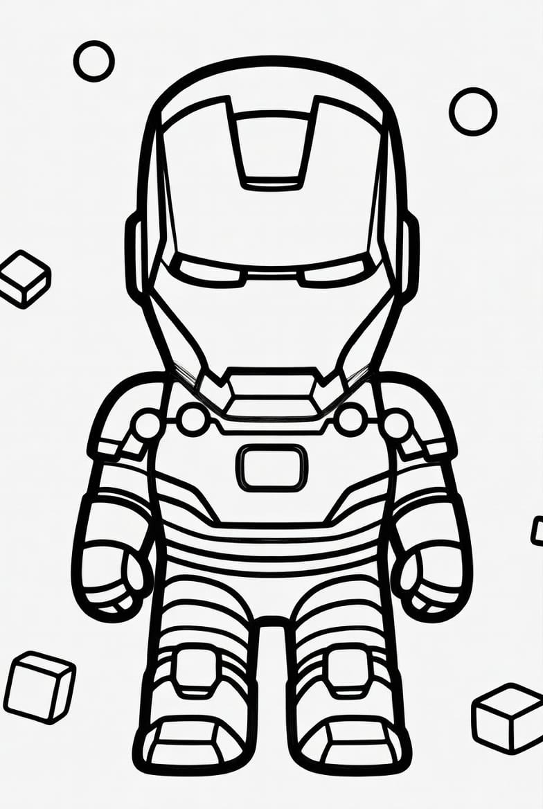 Zırhlı Iron Man Boyama