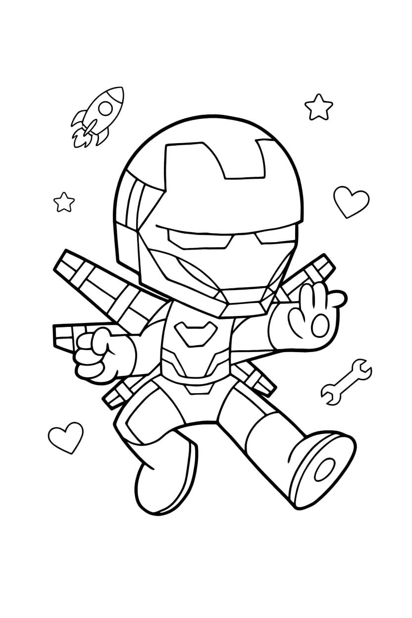 Yenilmez Iron Man Boyama