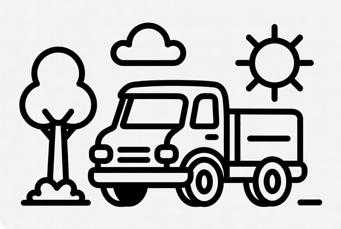 Dev Kamyon Boyama Sayfasını Ücretsiz İndir, Yazdır ve Boya