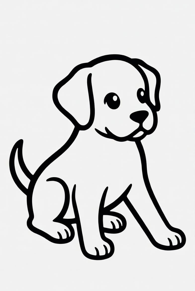 Okul Öncesi Köpek Boyama Boyama