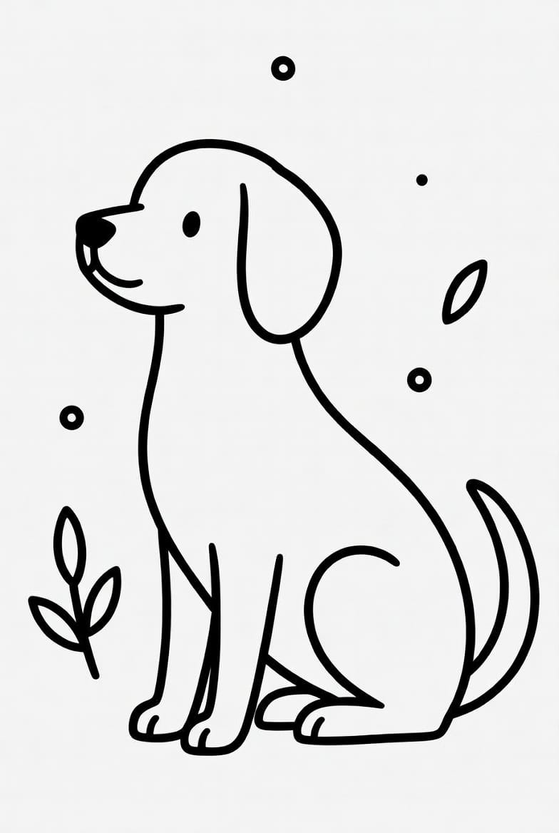 Yazdırılabilir Köpek Sayfaları Boyama