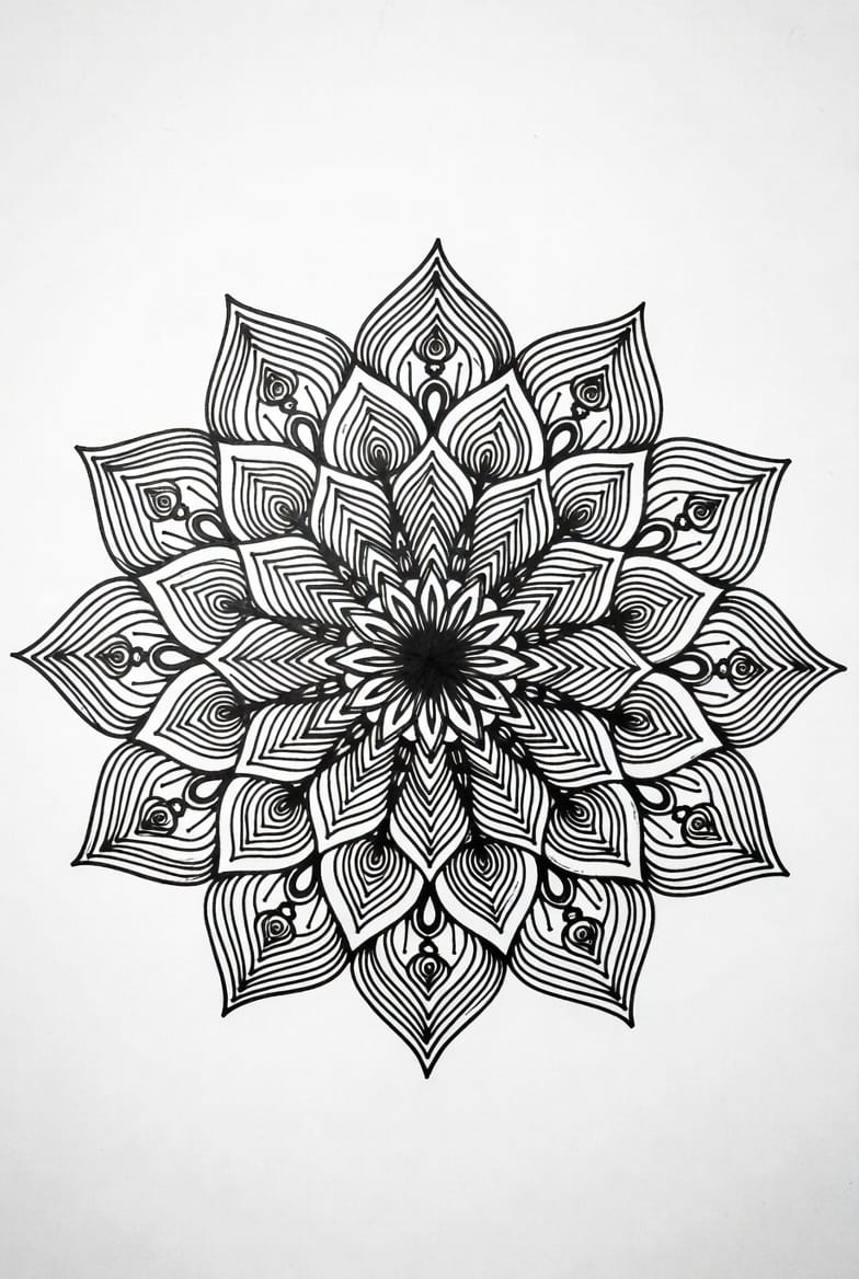 Kolay Mandala Boyama Boyama