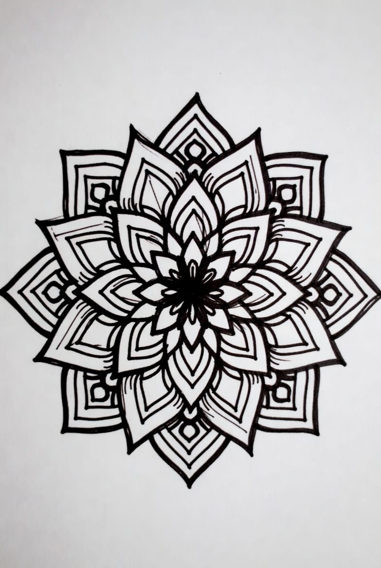 Basit Mandala Boyama Boyama