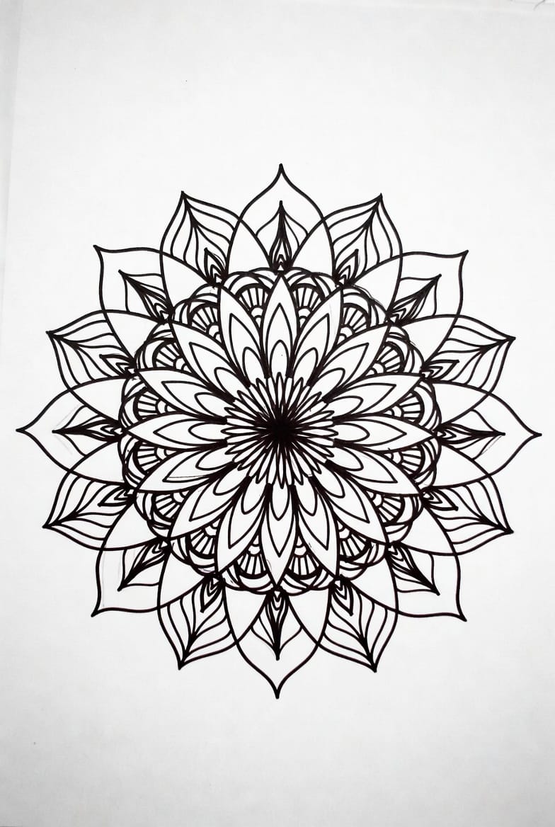 Simetrik Mandala Boyama Boyama