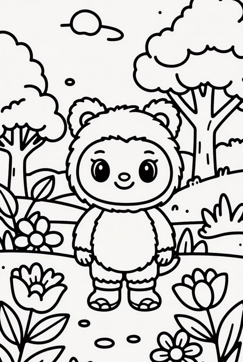 İlkbahar ve Ayıcık Boyama Boyama