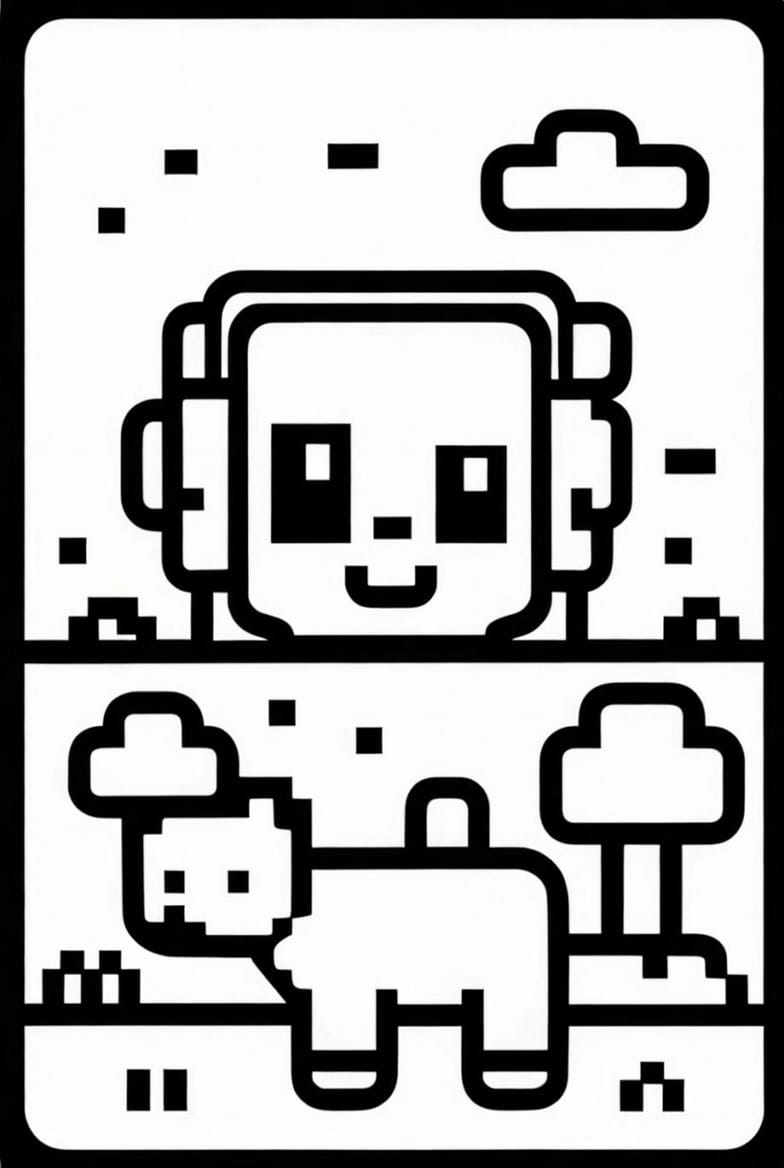 Minecraft Köylü Boyama Boyama