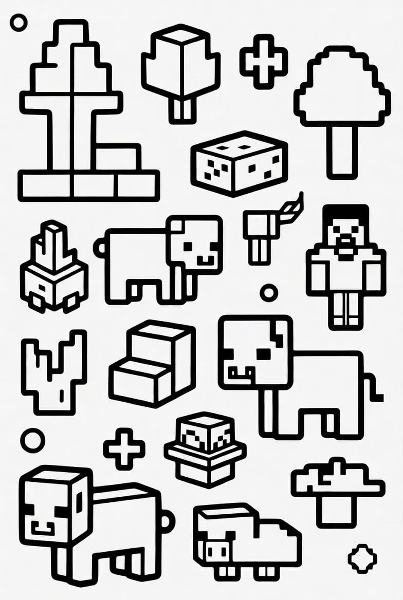 Minecraft Ejderha Boyama Sayfasını Ücretsiz İndir, Yazdır ve Boya