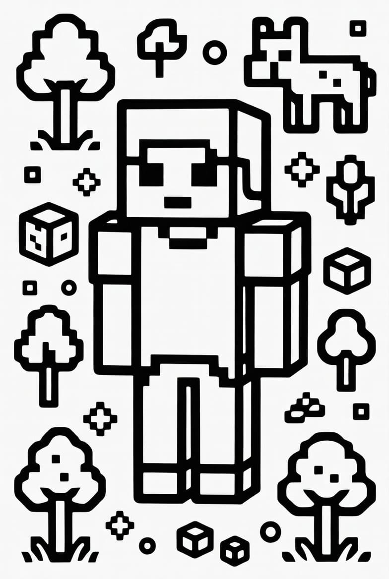 Kolay Minecraft Boyama Boyama