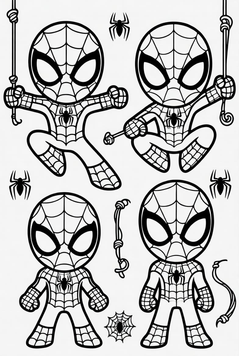 Güçlü Örümcek Adam Boyama Boyama