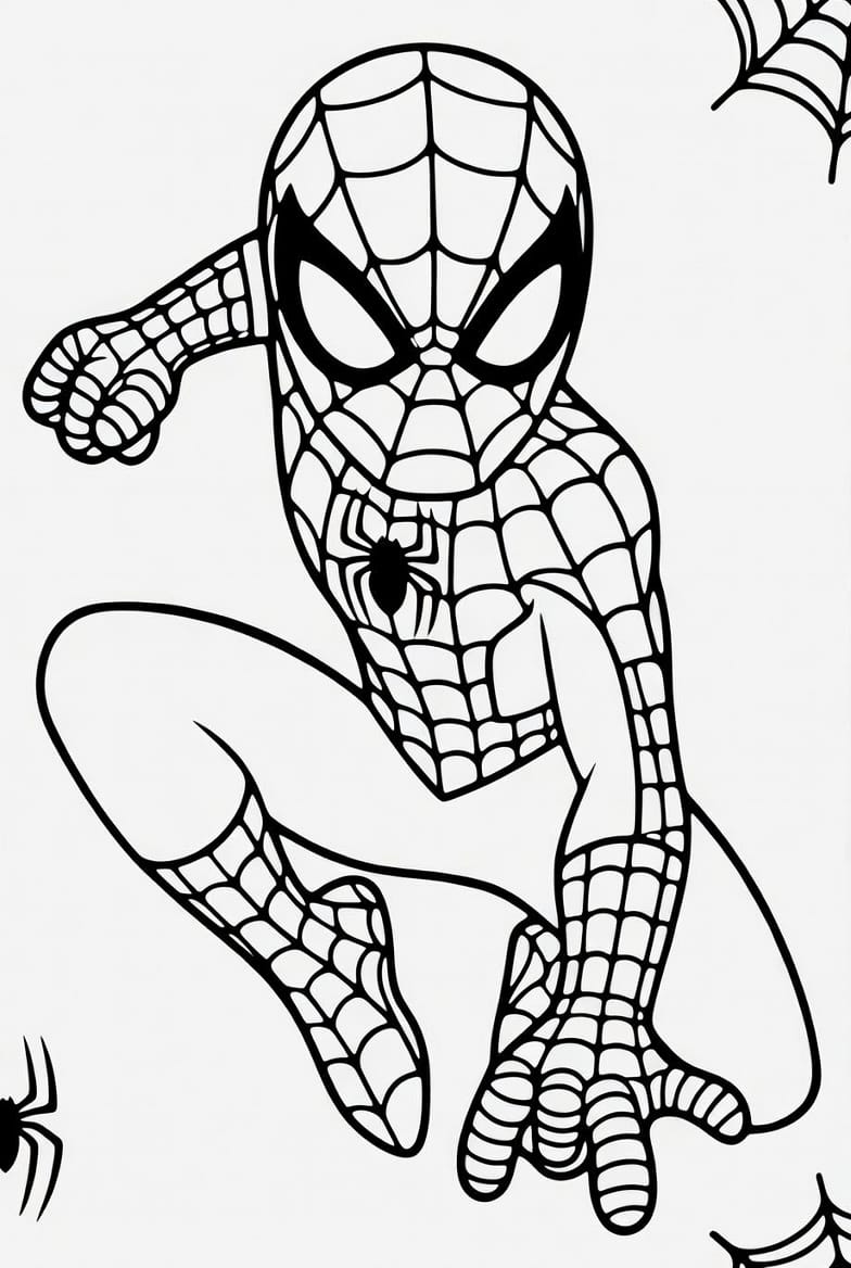 Modern Örümcek Adam Boyama Boyama