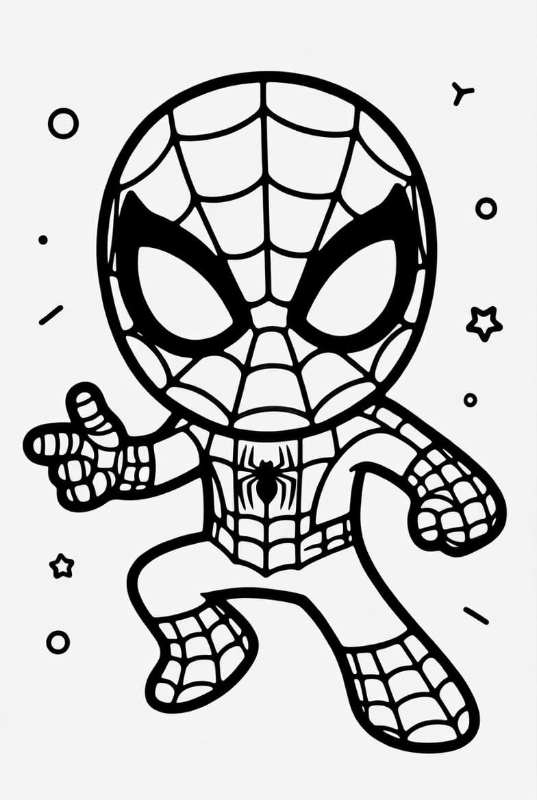 Süper Kahraman Örümcek Adam Boyama