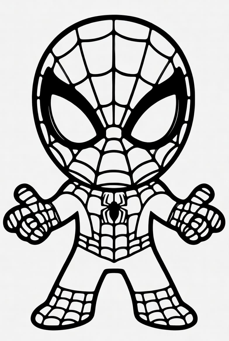 Örümcek Adam Maskesi Boyama Boyama