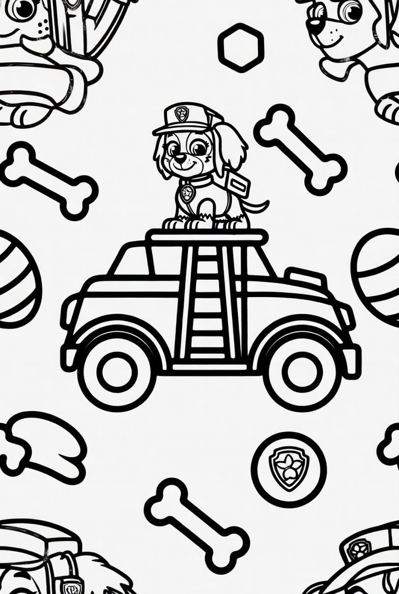 Marshall Paw Patrol Boyama Boyama