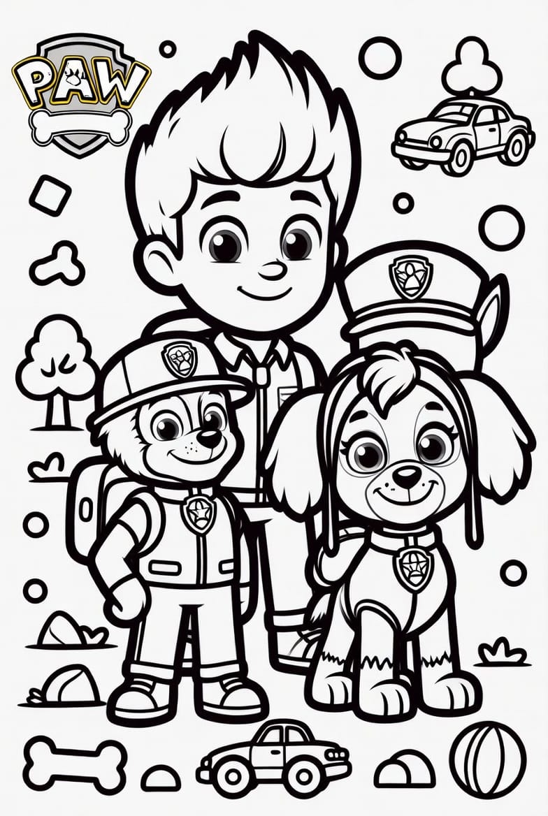 Tracker Paw Patrol Boyama Boyama