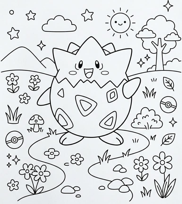 Pokemon Dünyası Boyama Boyama