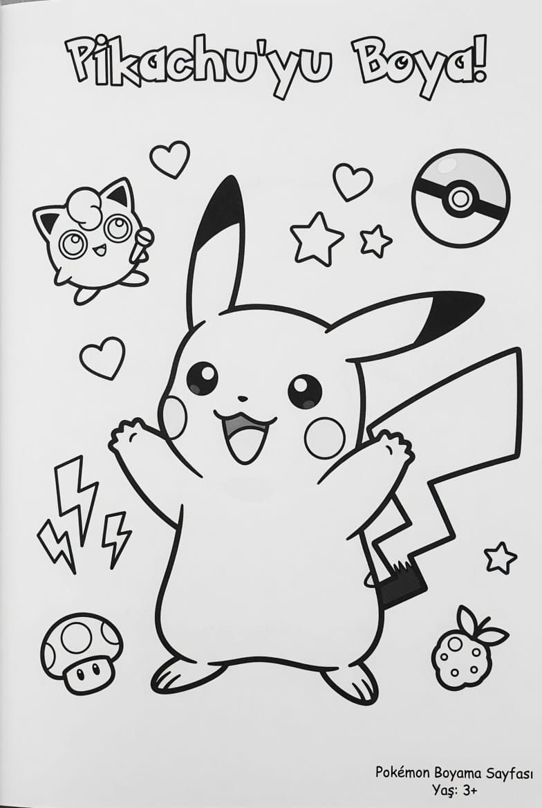 Kolay Pokemon Boyama Sayfasını Ücretsiz İndir, Yazdır ve Boya