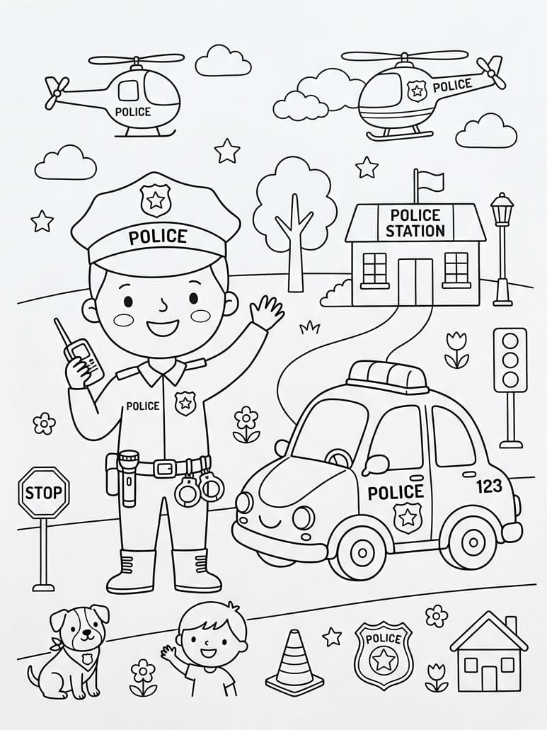 Trafik Polisi Boyama