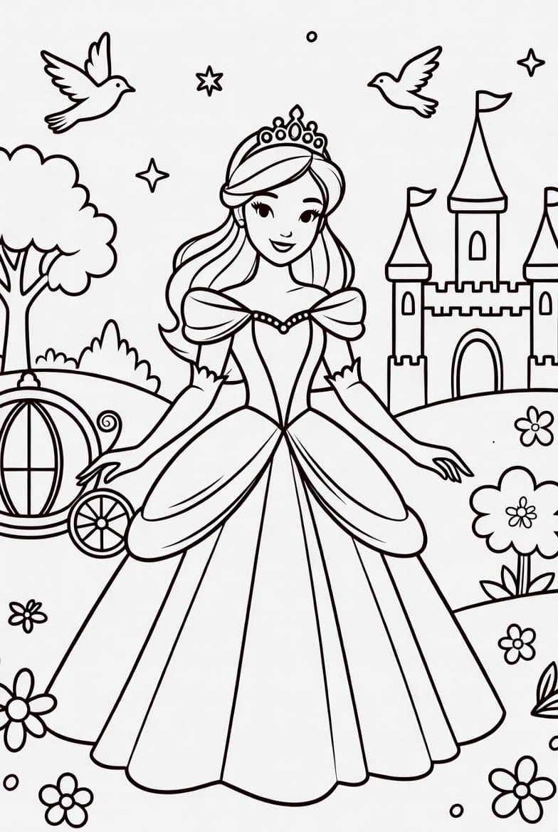 Küçük Prenses Boyama Boyama