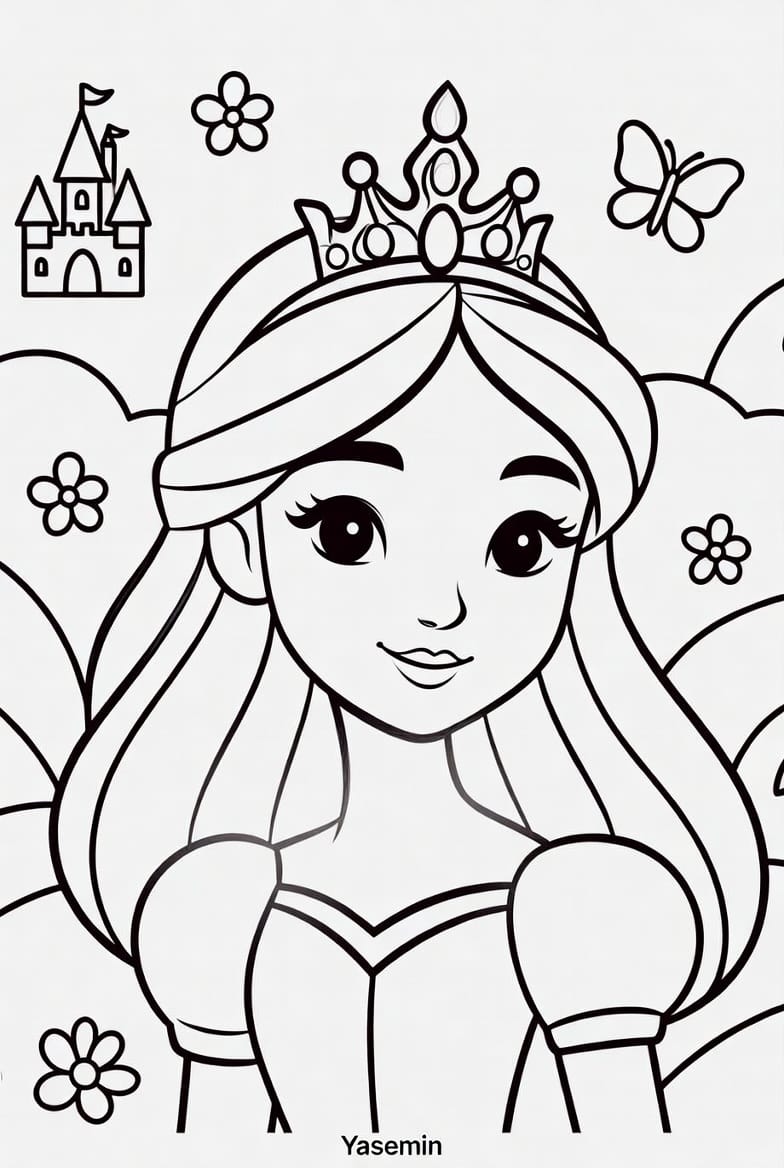 Mutlu Prenses Boyama Boyama
