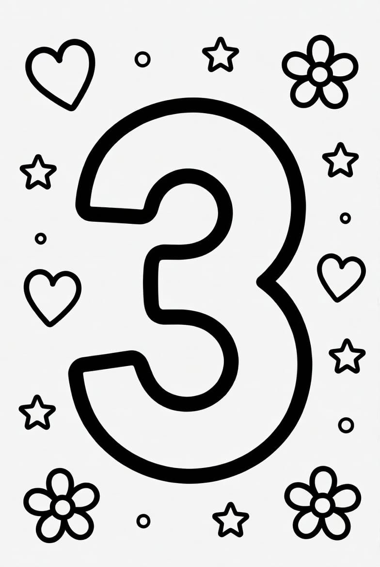 Üç (3) Boyama Boyama