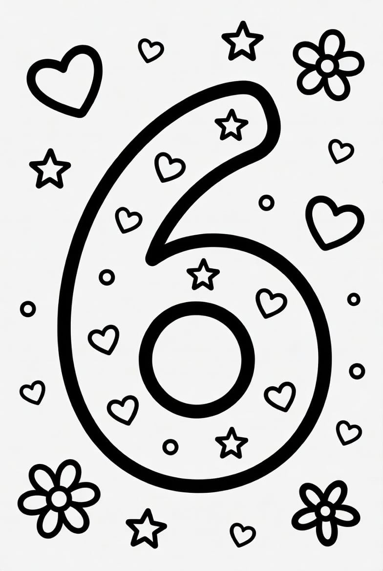 Altı (6) Sayısı Boyama Boyama