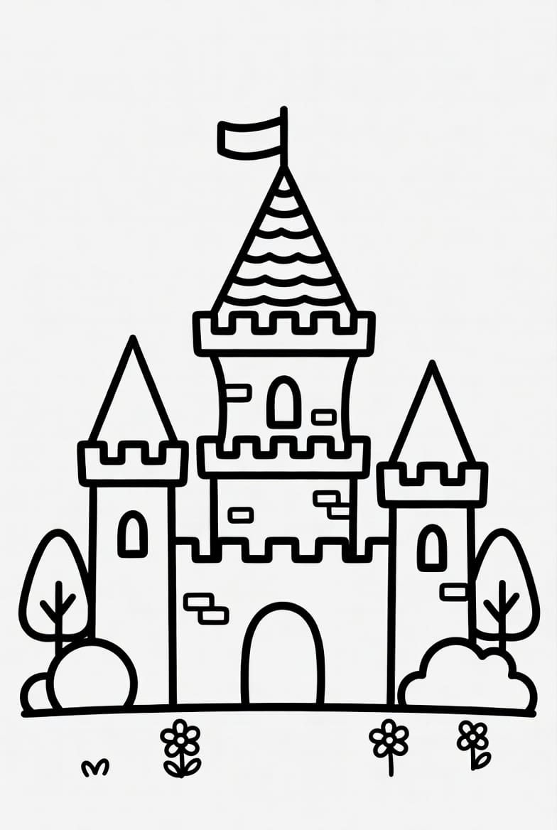 Büyük Şato Boyama Boyama