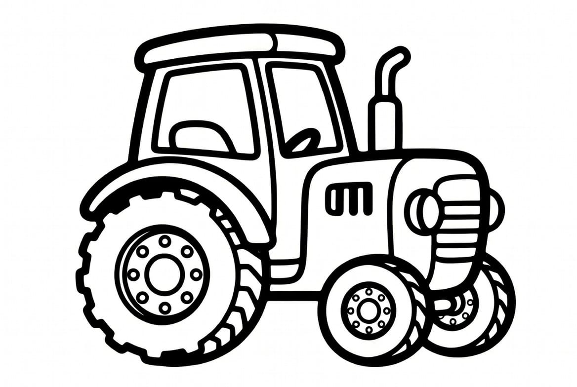 Sevimli Traktör Boyama Boyama