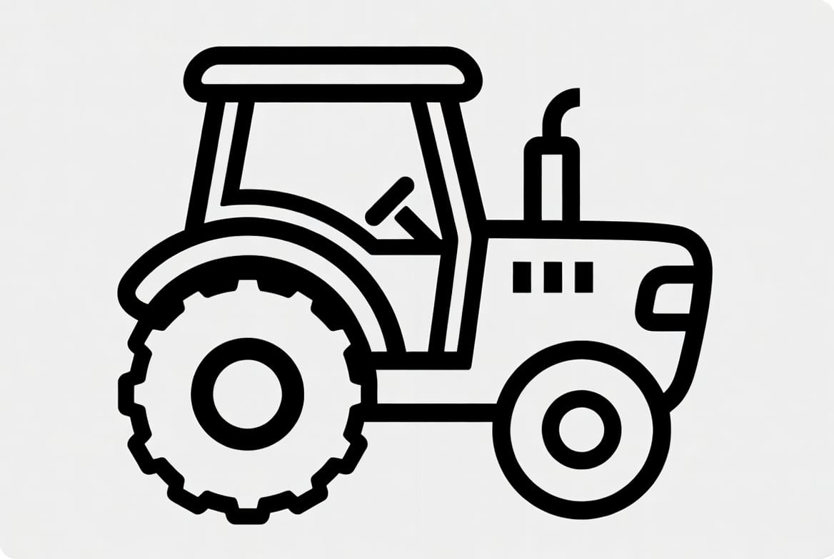 Tarlada Traktör Boyama Boyama