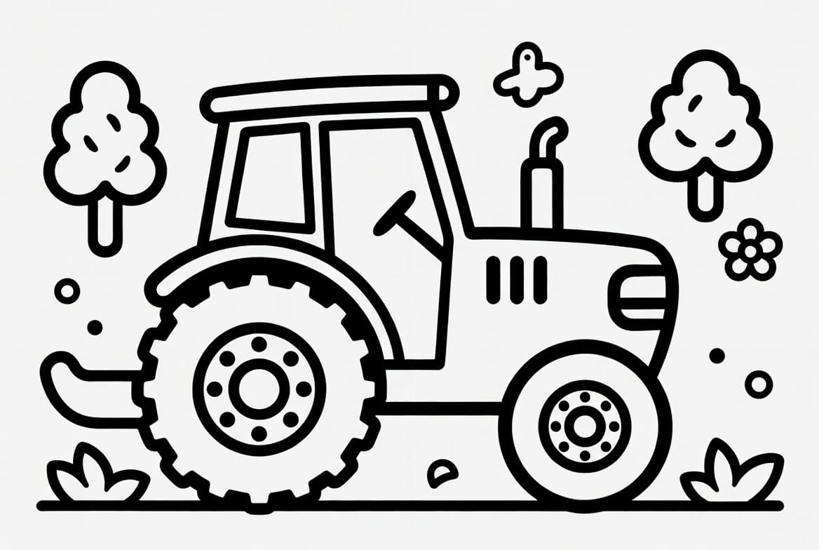 Küçük Traktör Boyama Boyama