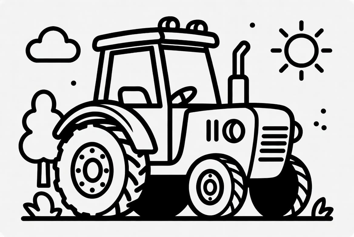 Klasik Traktör Boyama Boyama