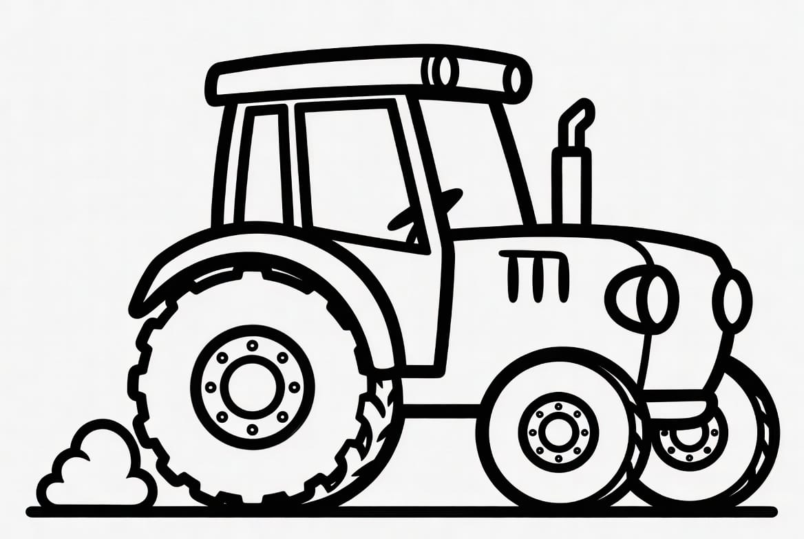 Okul Öncesi Traktör Boyama Boyama