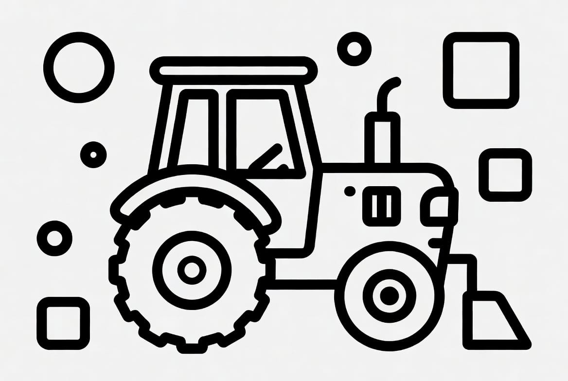 Eğitici Traktör Boyama Boyama