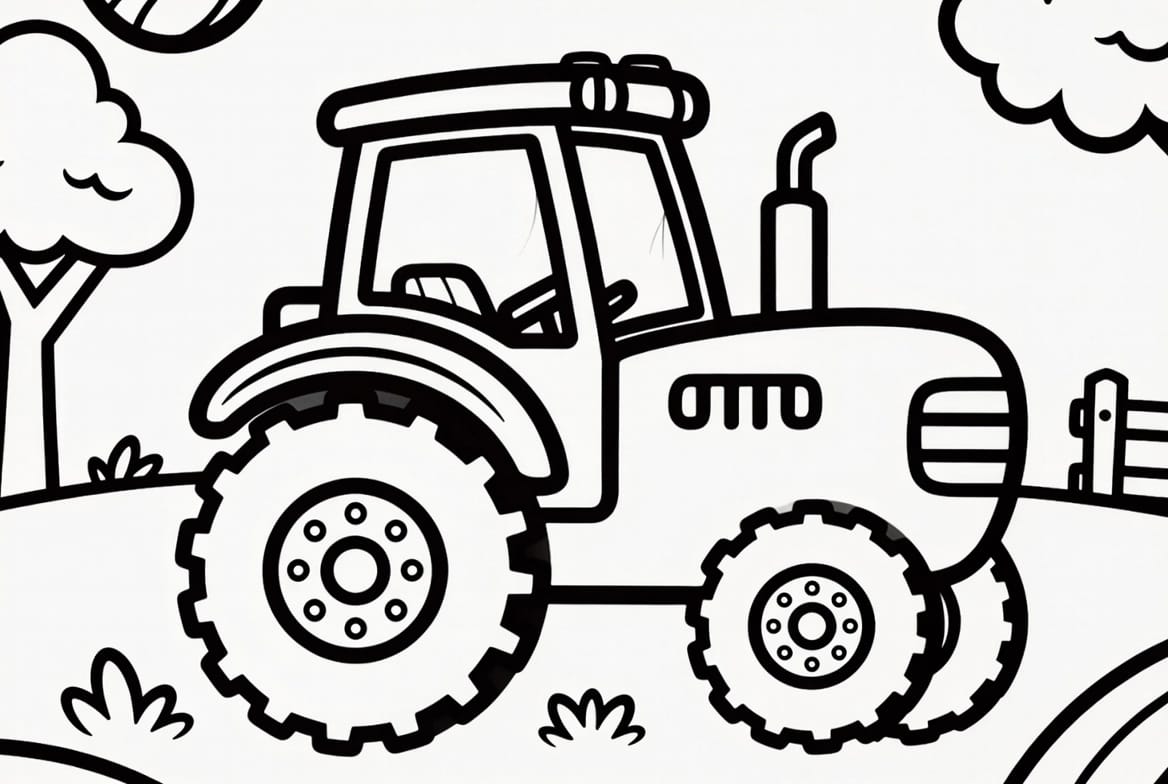 Güçlü Traktör Boyama Boyama