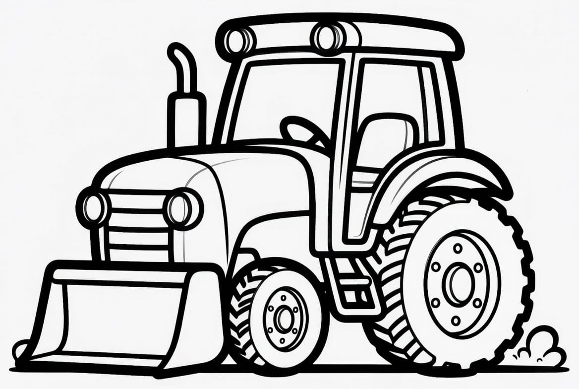 Doğa ve Traktör Boyama. Boyama