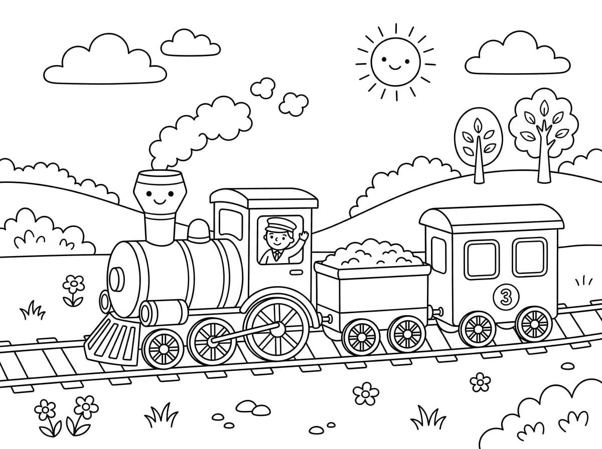 Eski Tren Boyama Boyama