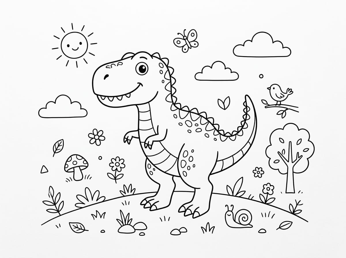 Yırtıcı T-rex Boyama Boyama